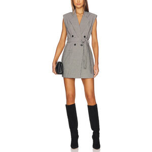 MINKPINK Gray Double-Breasted Dress
